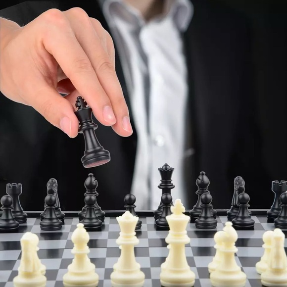 NEW Chess/Checkers/Backgammon Set, Portable Folding Travel Magnetic 3 In 1 Board - Picture 5 of 5